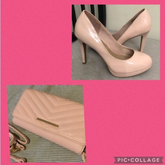 FIONI Clothing Shoes - Fioni soft pink heels / Purse